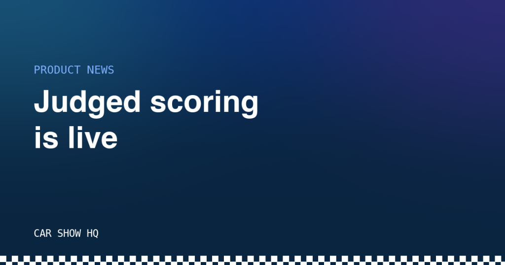 Judged scoring is live