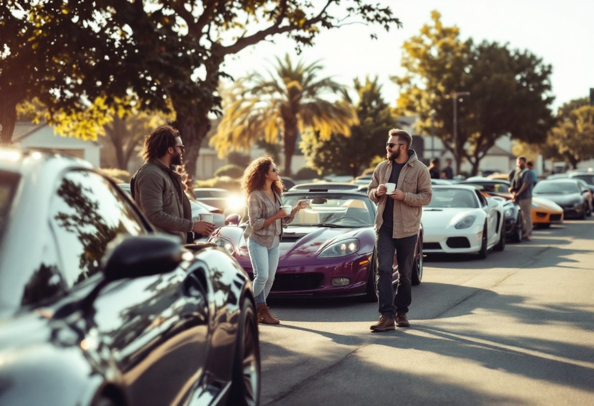Photo - cars parked at a morning coffee meet