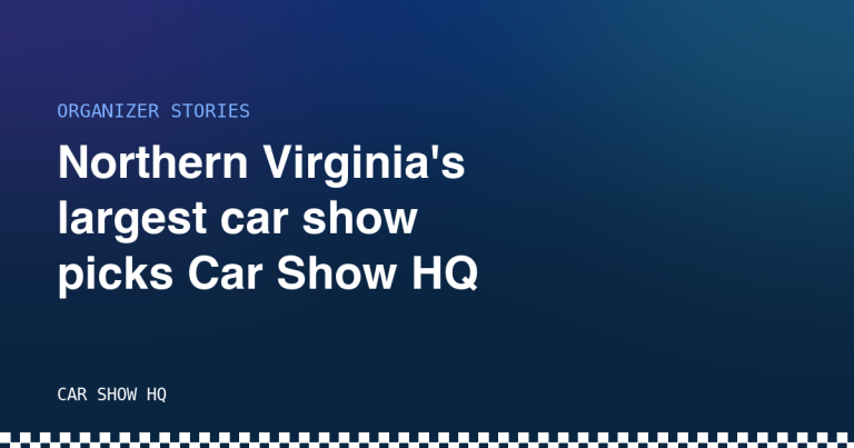 Northern Virginia’s largest car show picks Car Show HQ